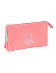 PORTATODO TRIPLE BENETTON BASICS "CORAL" Portatodo Estuch...