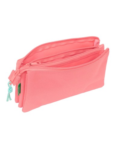 PORTATODO TRIPLE BENETTON BASICS "CORAL" Portatodo Estuch...