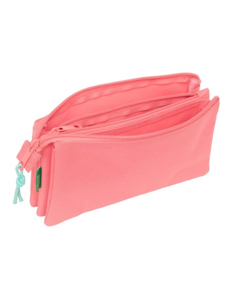 PORTATODO TRIPLE BENETTON BASICS "CORAL" Portatodo Estuch...