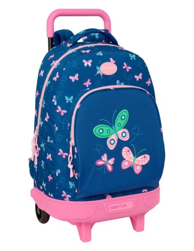 MOCHILA GDE. C/RUEDAS COMPACT EXTRAIBLE BLACKFIT8 "MARIPO...