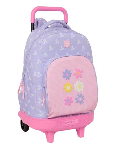 MOCHILA GDE. C/RUEDAS COMPACT EXTRAIBLE SAFTA "BOUQUET" M...