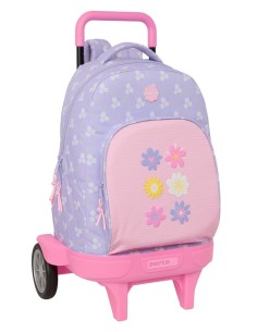 MOCHILA GDE. C/RUEDAS COMPACT EVOL. EXT. SAFTA "BOUQUET" ...
