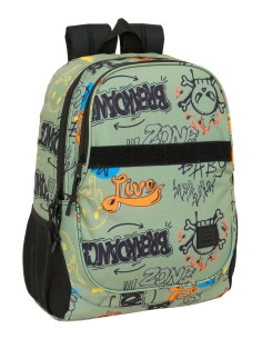 MOCHILA ADAPT.CARRO SAFTA GRAFFITI "ZONE" Mochilas Escola...