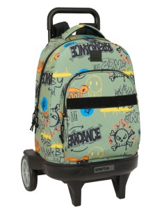 MOCHILA GDE. C/RUEDAS COMPACT EVOL. EXT. SAFTA GRAFFITI "...