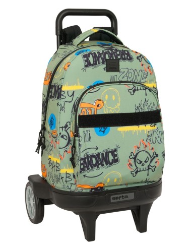 MOCHILA GDE. C/RUEDAS COMPACT EVOL. EXT. SAFTA GRAFFITI "...