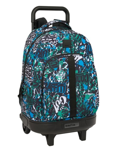 MOCHILA GDE. C/RUEDAS COMPACT EXTRAIBLE SAFTA GRAFFITI "G...