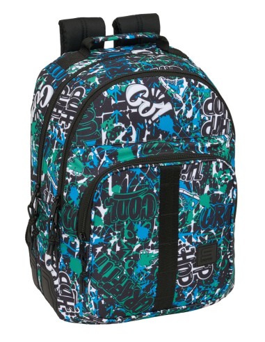 MOCHILA DOBLE ADAPT.CARRO SAFTA GRAFFITI "GO" Mochilas Es...