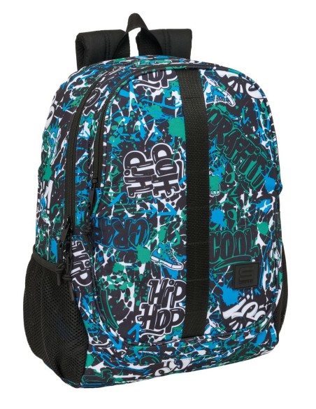 MOCHILA ADAPT.CARRO SAFTA GRAFFITI "GO" Mochilas Escolare...