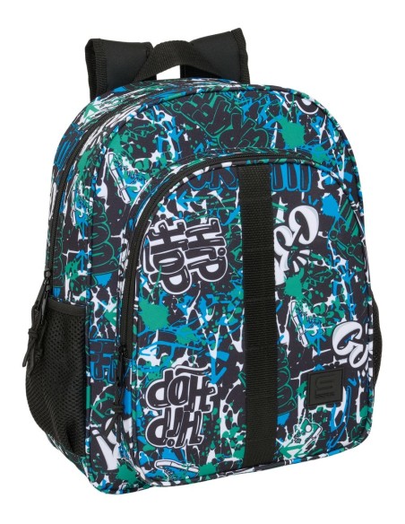 MOCHILA JUNIOR ADAPT.CARRO SAFTA GRAFFITI "GO" Mochilas E...