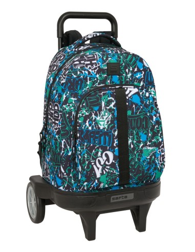 MOCHILA GDE. C/RUEDAS COMPACT EVOL. EXT. SAFTA GRAFFITI "...