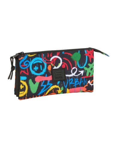 PORTATODO TRIPLE SAFTA GRAFFITI "COLORS" Portatodo Estuch...
