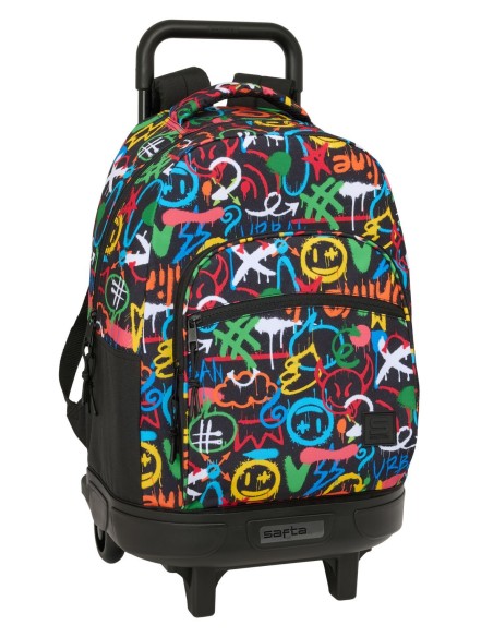 MOCHILA GDE. C/RUEDAS COMPACT EXTRAIBLE SAFTA GRAFFITI "C...