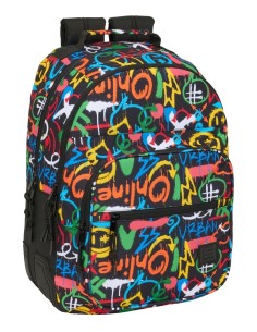 MOCHILA DOBLE ADAPT.CARRO SAFTA GRAFFITI "COLORS" Mochila...