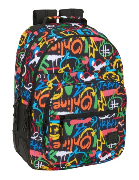 MOCHILA DOBLE ADAPT.CARRO SAFTA GRAFFITI "COLORS" Mochila...