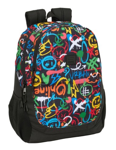 MOCHILA ADAPT.CARRO SAFTA GRAFFITI "COLORS" Mochilas Esco...