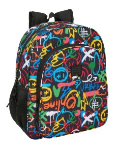 MOCHILA JUNIOR ADAPT.CARRO SAFTA GRAFFITI "COLORS" Mochil...