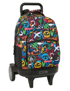 MOCHILA GDE. C/RUEDAS COMPACT EVOL. EXT. SAFTA GRAFFITI "...