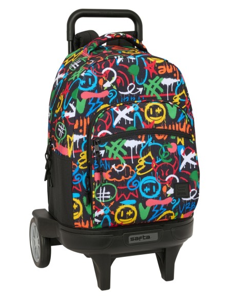 MOCHILA GDE. C/RUEDAS COMPACT EVOL. EXT. SAFTA GRAFFITI "...