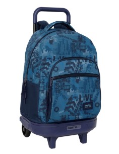 MOCHILA GDE. C/RUEDAS COMPACT EXT.SIMPLE SAFTA "NEW EDITI...
