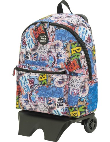 MOCHILA TEEN CON CARRO ESCOLAR SANTA MONICA STRETT