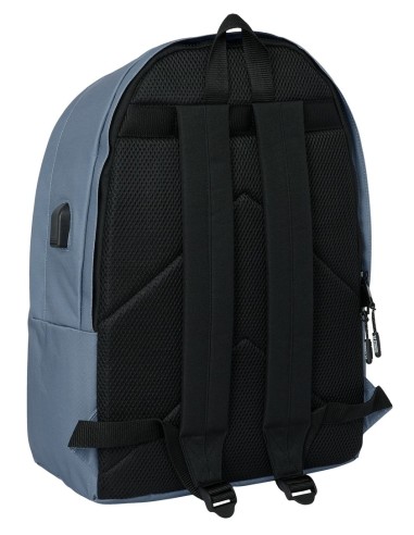 MOCHILA DOBLE PARA PORTATIL 15,6"+USB MUNICH BASICOS "GRI...
