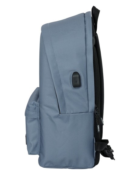 MOCHILA DOBLE PARA PORTATIL 15,6"+USB MUNICH BASICOS "GRI...