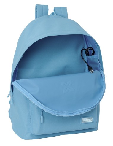 MOCHILA DOBLE PARA PORTATIL 15,6"+USB MUNICH BASICOS "AZU...