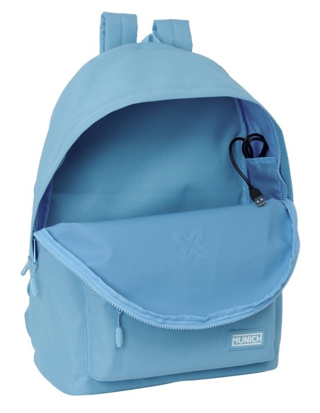 MOCHILA DOBLE PARA PORTATIL 15,6"+USB MUNICH BASICOS "AZU...