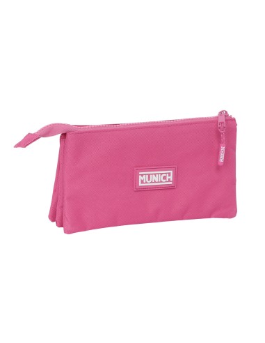 PORTATODO TRIPLE MUNICH BASICOS "FUCSIA" Portatodo Estuch...