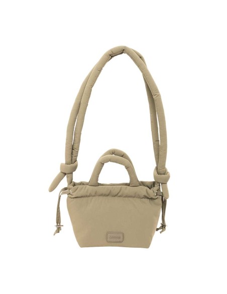 BOLSITO MOCHILA MOOS CAPSULA ACOLCHADO "BEIGE" Bolsos Muj...