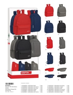 RELLENO EXPOSITOR 945 SAFTA BASICS Mochilas Escolares | F... 2