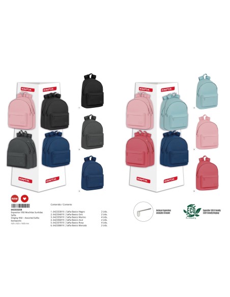 RELLENO EXPOSITOR 950 SAFTA BASICS Mochilas para portatil...