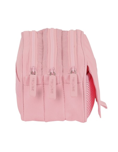 PORTATODO TRIPLE BIG SAFTA BASIC "ROSA" Portatodo Estuche...