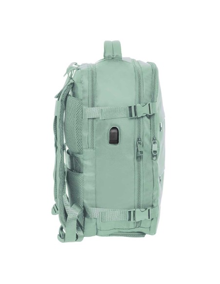 MOCHILA VIAJE CABINA PORTATIL 15,6'' SAFTA "VERDE PASTEL"...