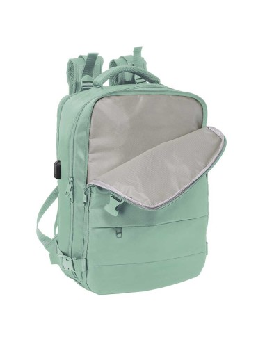 MOCHILA VIAJE CABINA PORTATIL 15,6'' SAFTA "VERDE PASTEL"...