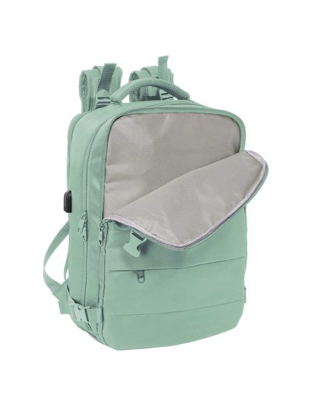 MOCHILA VIAJE CABINA PORTATIL 15,6'' SAFTA "VERDE PASTEL"...