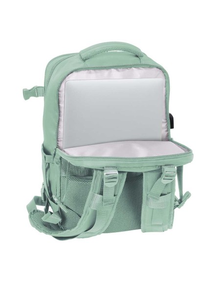 MOCHILA VIAJE CABINA PORTATIL 15,6'' SAFTA "VERDE PASTEL"...