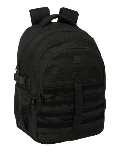 MOCHILA CROSS DOBLE SAFTA NEGRO Mochilas de Viaje | Fraber
