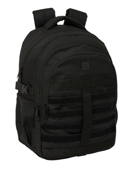 MOCHILA CROSS DOBLE SAFTA NEGRO Mochilas de Viaje | Fraber