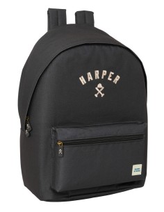 MOCHILA DOBLE PARA PORTATIL 15,6"+USB HARPER & NEYER "BLA...