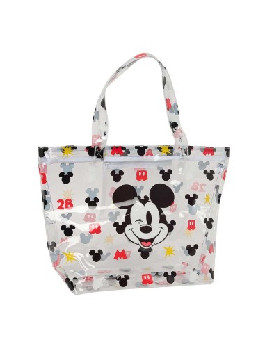BOLSO SHOPPING CON CREMALLERA MICKEY MOUSE "BEACH" Bolsos...