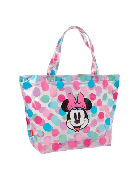 BOLSO SHOPPING CON CREMALLERA MINNIE MOUSE "BEACH" Bolsos...