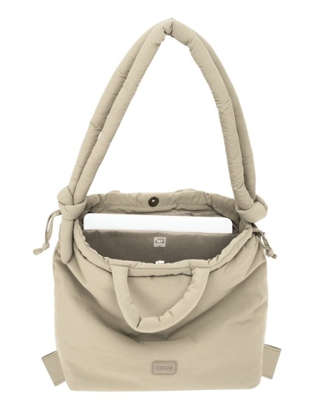 BOLSO MOCHILA MOOS CAPSULA ACOLCHADO "BEIGE CLARO"