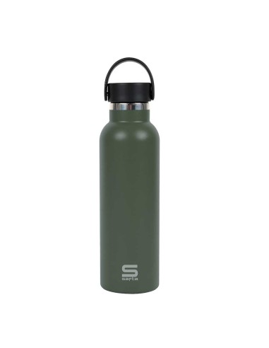 BOTELLA TERMO EXTERIOR GOMA 600ml SAFTA "VERDE CAMO" Bote...