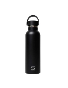 BOTELLA TERMO EXTERIOR GOMA 600ml SAFTA "NEGRO"