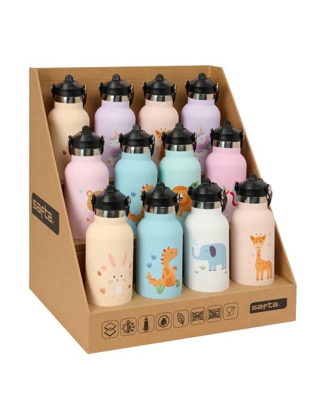 EXPOSITOR BOTELLAS METAL ESTAMPADAS 350ML SAFTA
