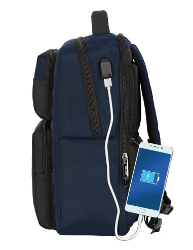 MOCHILA 2 BOLSILLOS PORTATIL 15,6''+USB SAFTA BUSINESS "D...