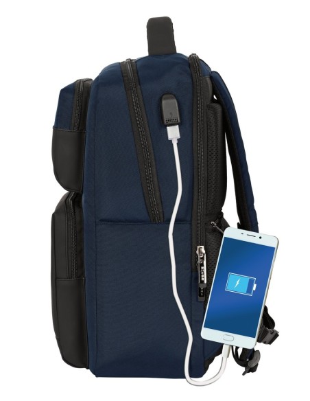 MOCHILA 2 BOLSILLOS PORTATIL 15,6''+USB SAFTA BUSINESS "D...