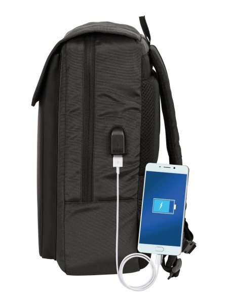MOCHILA CON SOLAPA PORTATIL 13,3''+USB SAFTA BUSINESS "GR...