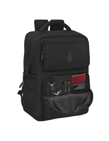 MOCHILA 2 BOLSILLOS PORTATIL 15,6''+USB REAL MADRID PREMI...